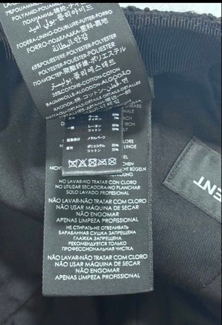 SAINT LAURENT SLロゴ ツイードベースボールキャップ