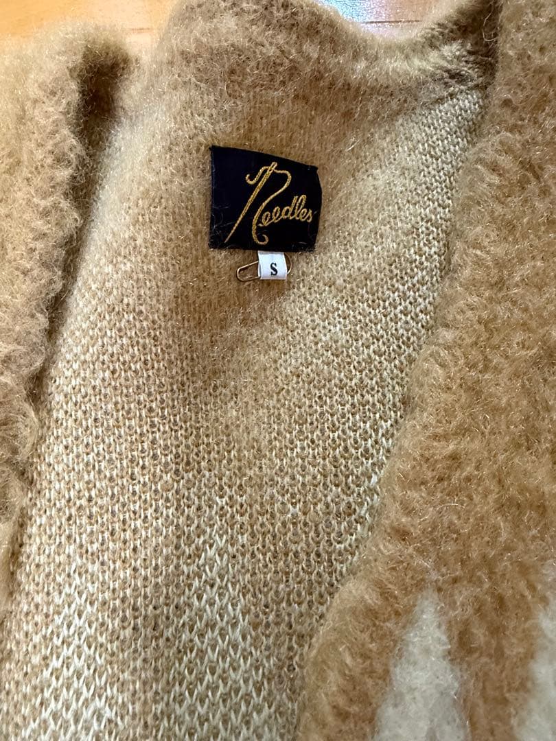 needles ジグザグパターン カーディガン ブラウン系