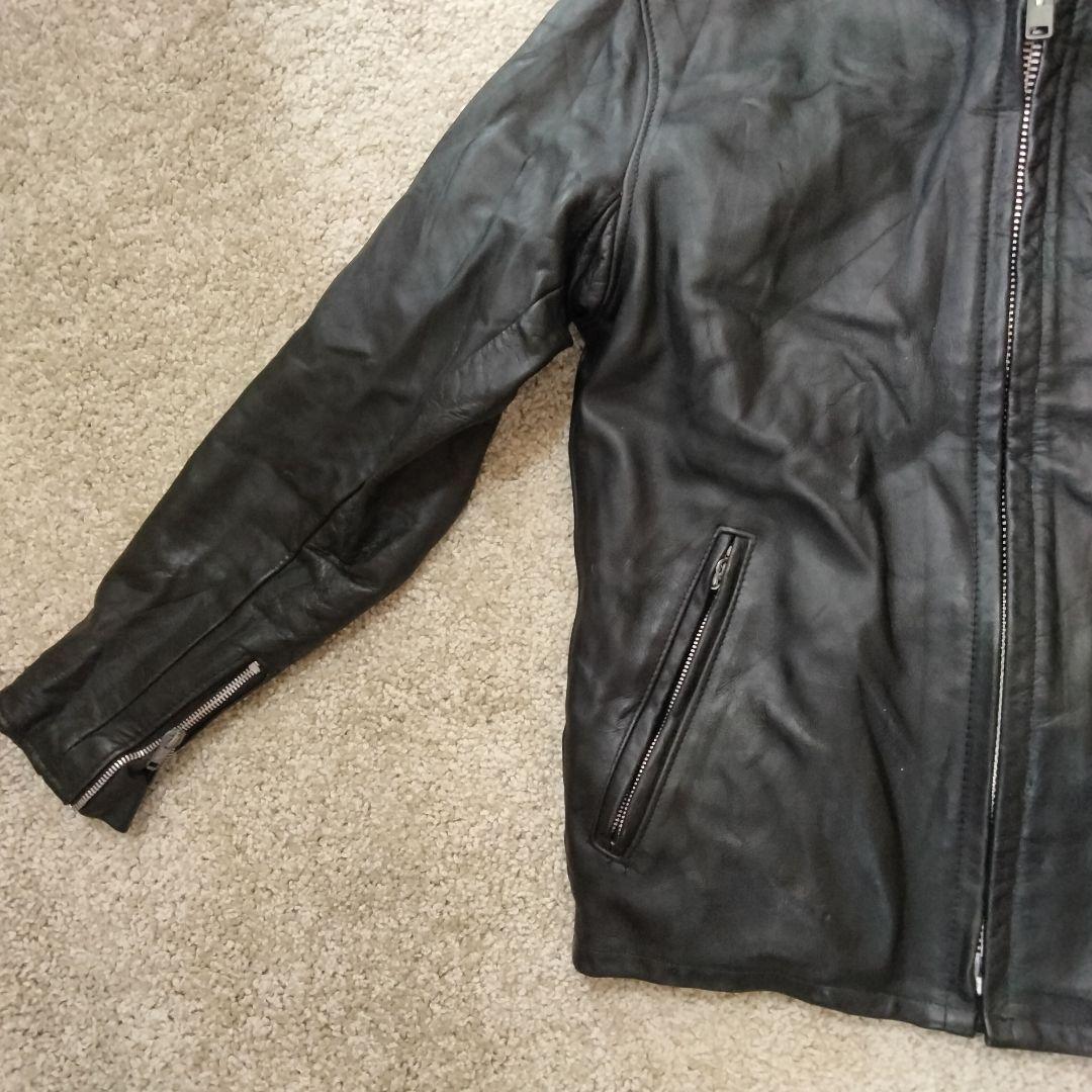 Schott ショット レザーシングルライダースジャケット 36　ライナー付き