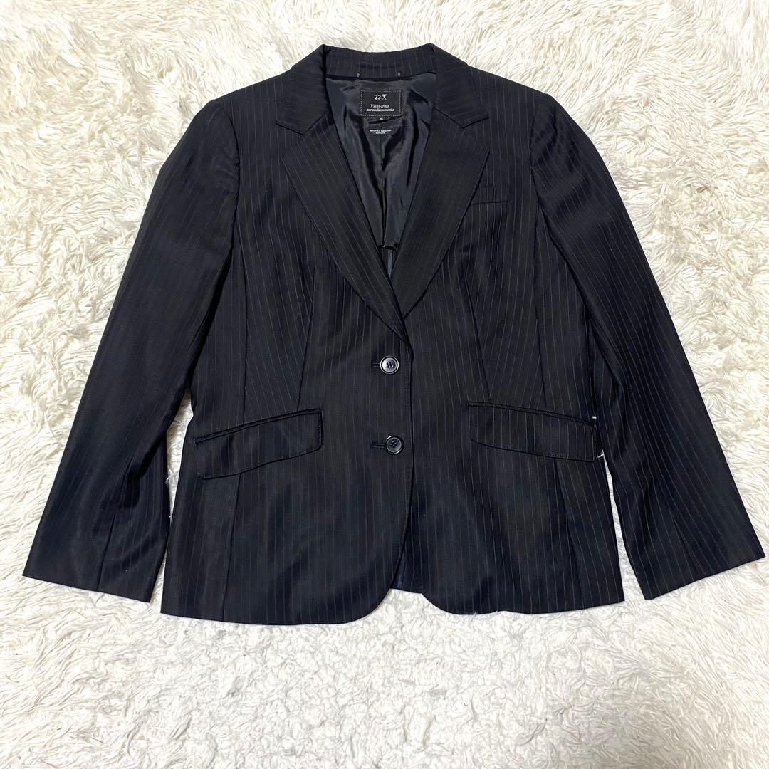 良品✨23区 スーツ セットアップ 大きいサイズ 3XL 黒 ジャケット パンツ