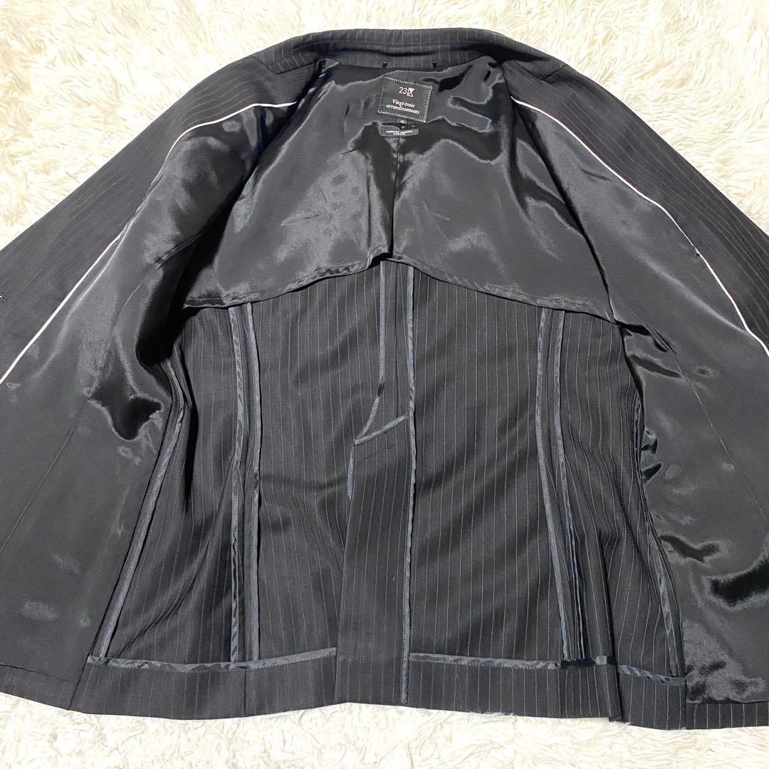 良品✨23区 スーツ セットアップ 大きいサイズ 3XL 黒 ジャケット パンツ