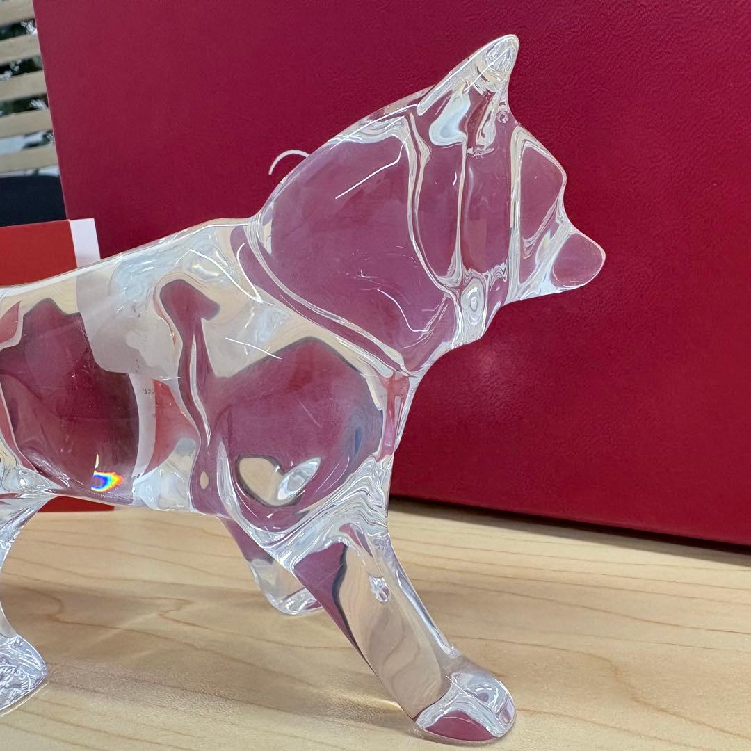 ★美品★Baccarat クリスタル 犬の置物