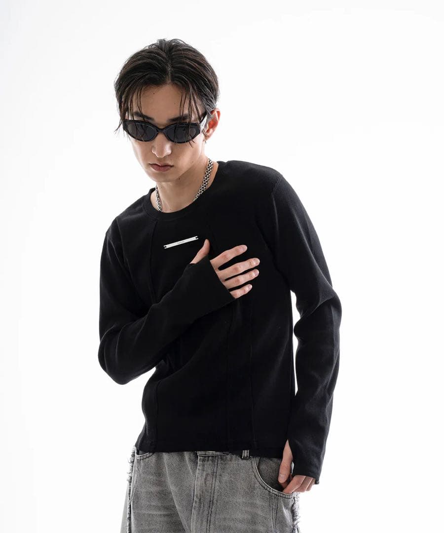 Mサイズ　jent louis Rib Long Sleeve Tee こた着用