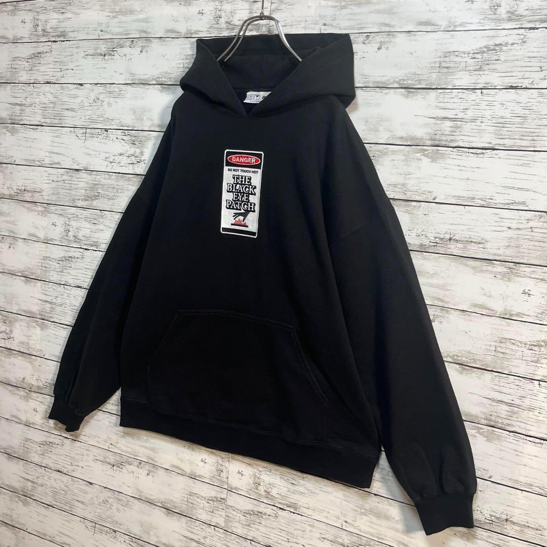 【美品】ブラックアイパッチ DANGER パーカー XL