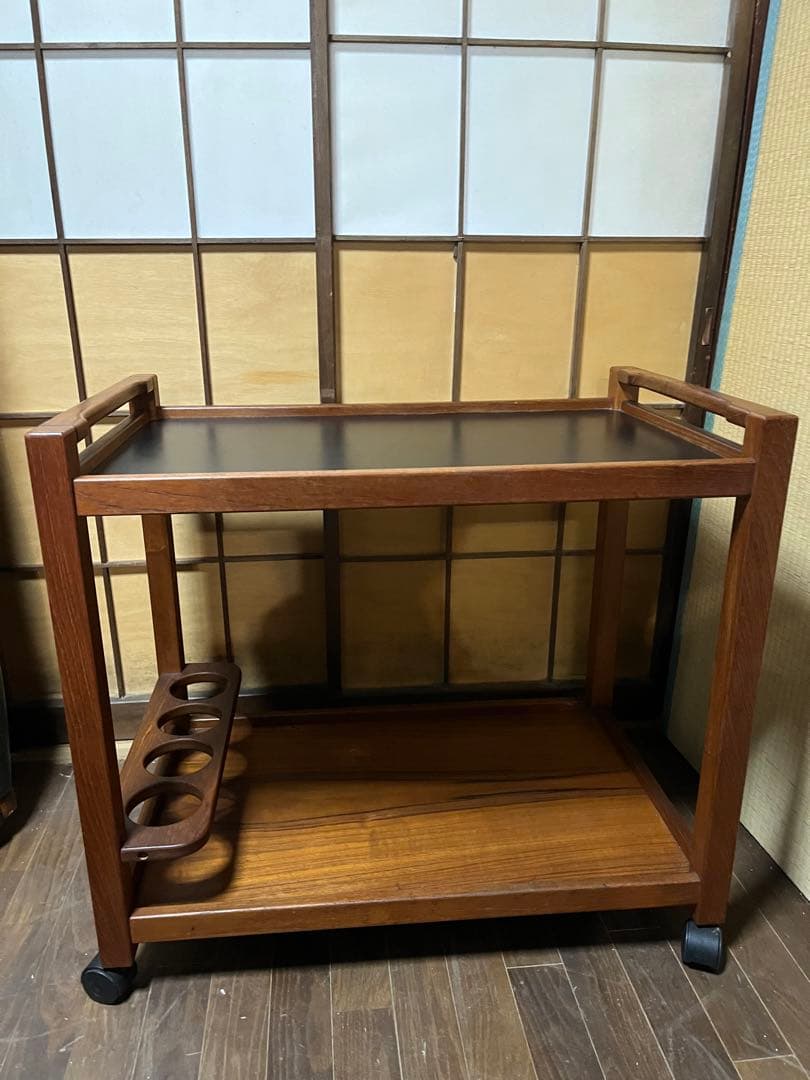 北欧　ビンテージ　デザイン　サービスワゴン　キッチンワゴン　チーク