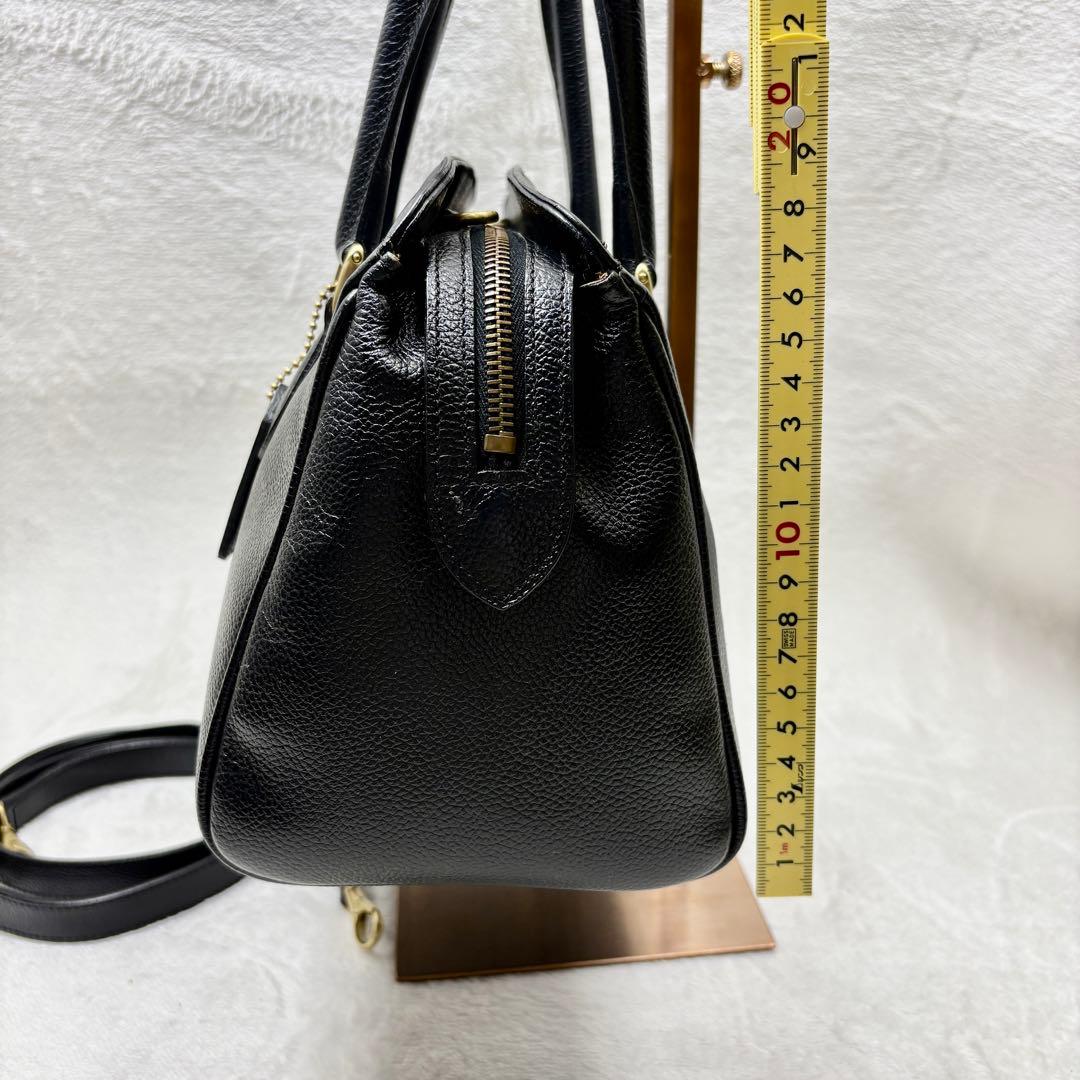 coach ミニボストン　レザー　バッグ　本革　ブラック　２WAY　4410