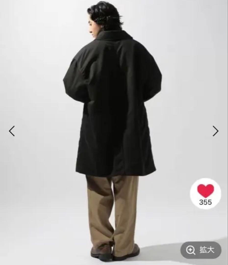 新品　タグ付き　NIKO AND... 中綿パッチステンカラーコートブラック