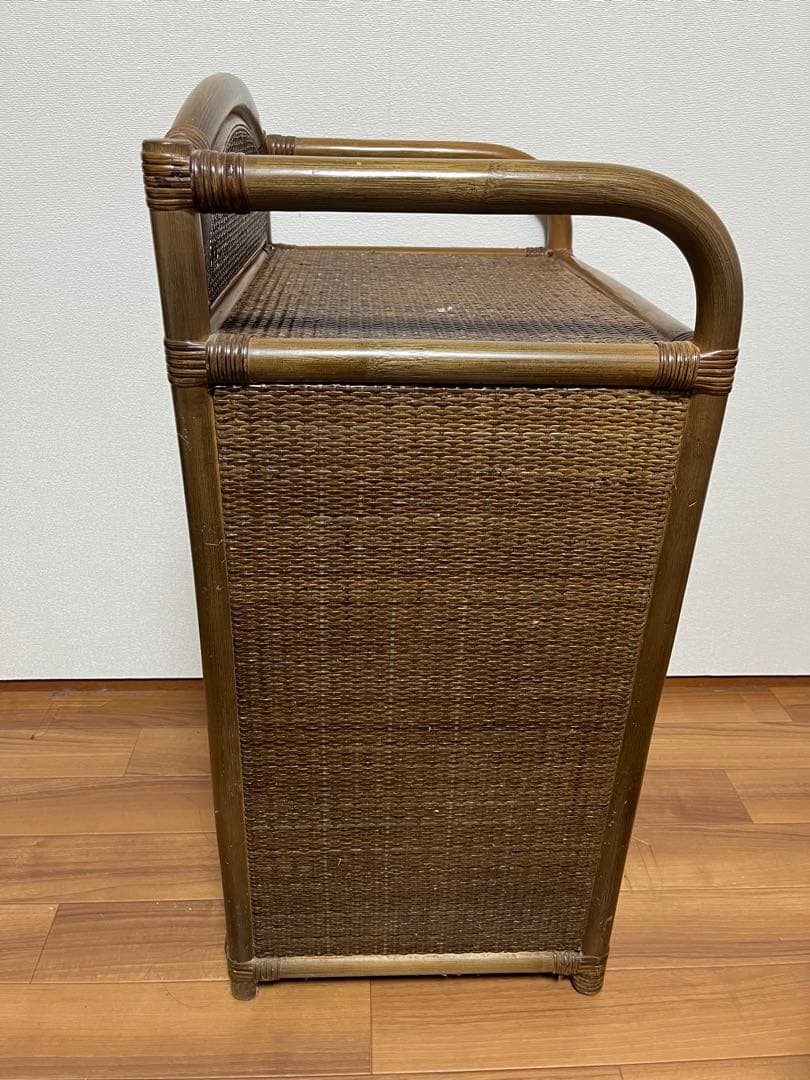 ★お値下げ！★ラタン籐チェスト 家具 4段 タンス　レトロ アンティーク