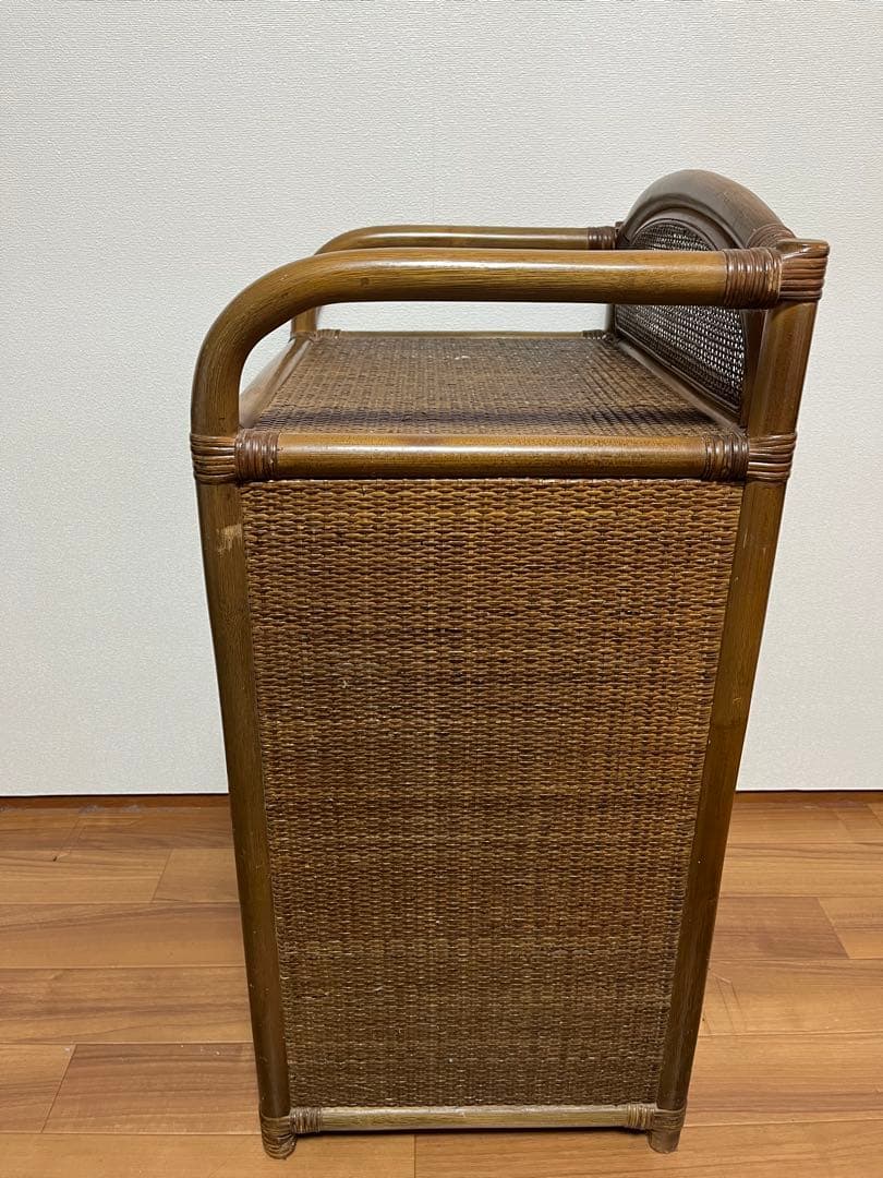 ★お値下げ！★ラタン籐チェスト 家具 4段 タンス　レトロ アンティーク