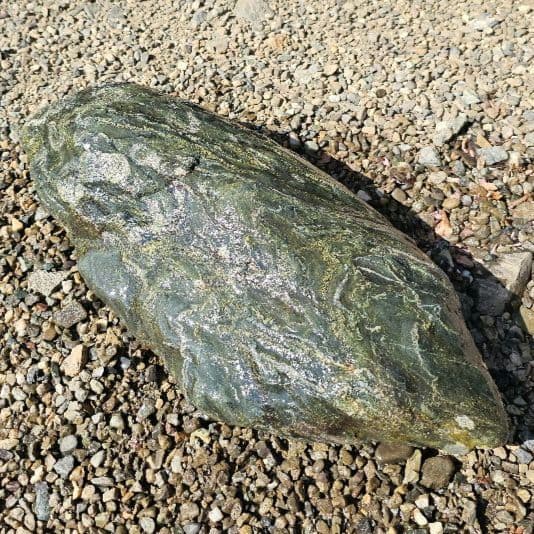 三波石 12.7kg 群馬県旧鬼石町産　日本銘石　三波川　水石　鑑賞石　庭石青石