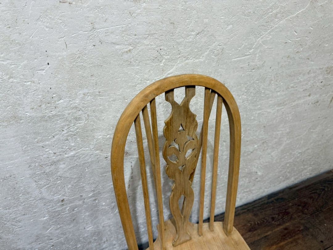 1153 ③英国アンティーク　ホイールバックチェア　イス　ウインザー　店舗什器