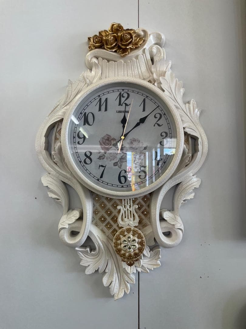 ロココ 掛け時計 クロック プリンセス 時計 アンティーク ヨーロピアン 輸入