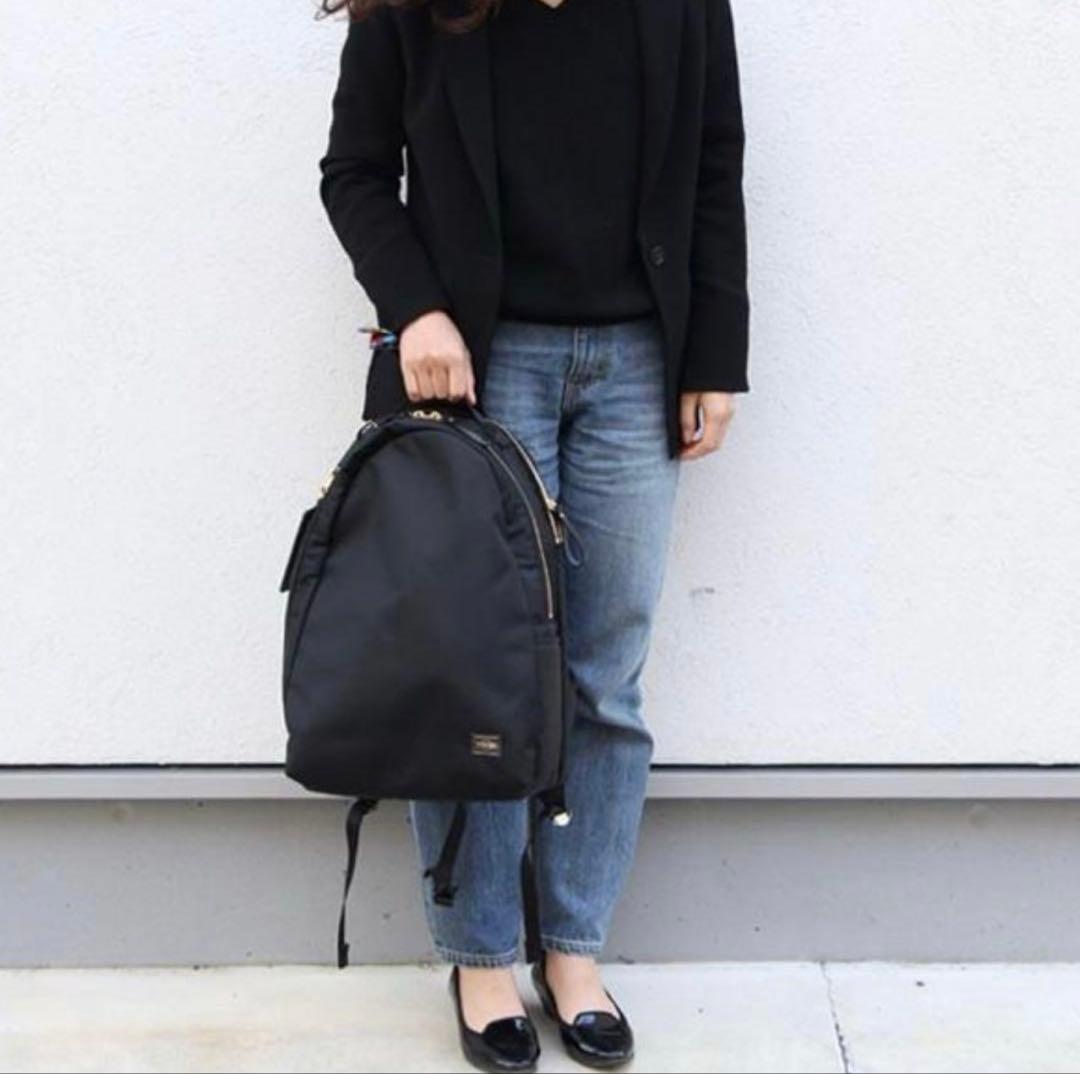 ポーター ガール シア リュック デイパック 黒 ナイロン 2層 多機能 大容量