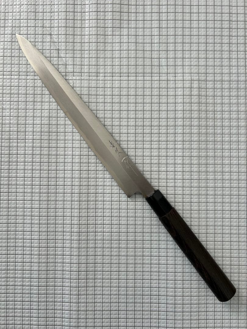 本久一作 包丁 刺身包丁 柳刃包丁 左用 270mm 安来鋼青紙二号 栗の木柄