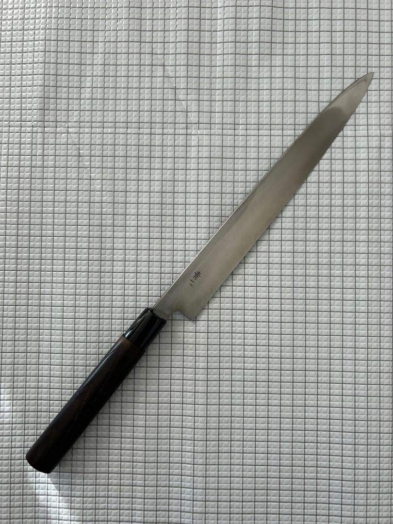 本久一作 包丁 刺身包丁 柳刃包丁 左用 270mm 安来鋼青紙二号 栗の木柄