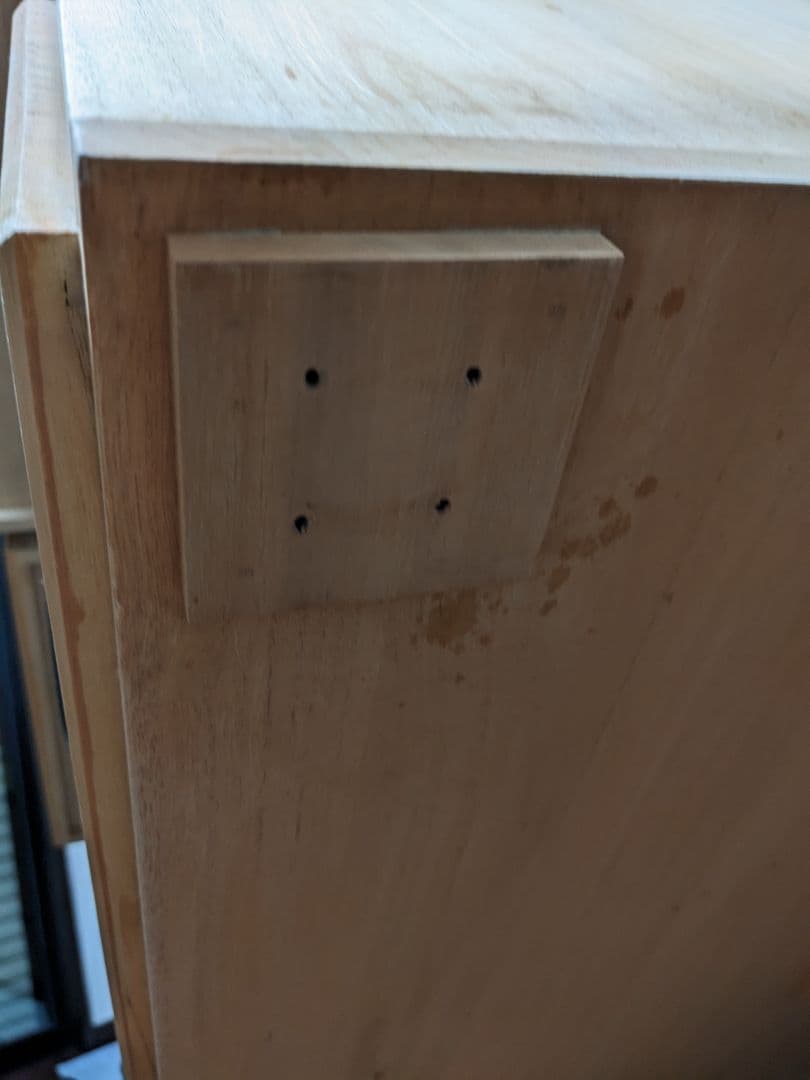 押入れ収納 総桐タンス　引出し3段4個 天然木(桐無垢材）キャスター付き