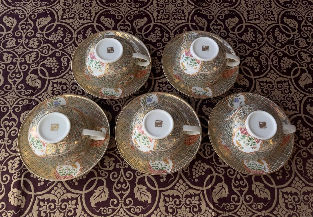 限定未使用保管品前畑陶器庫山窯金彩狩衣紅茶C/S5客セット超プレミアム逸品