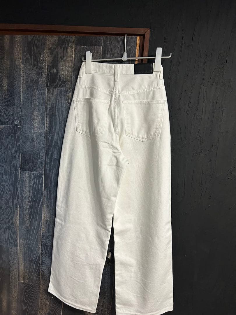 ★marimo★na.e Wide Loose Jeans ホワイト S