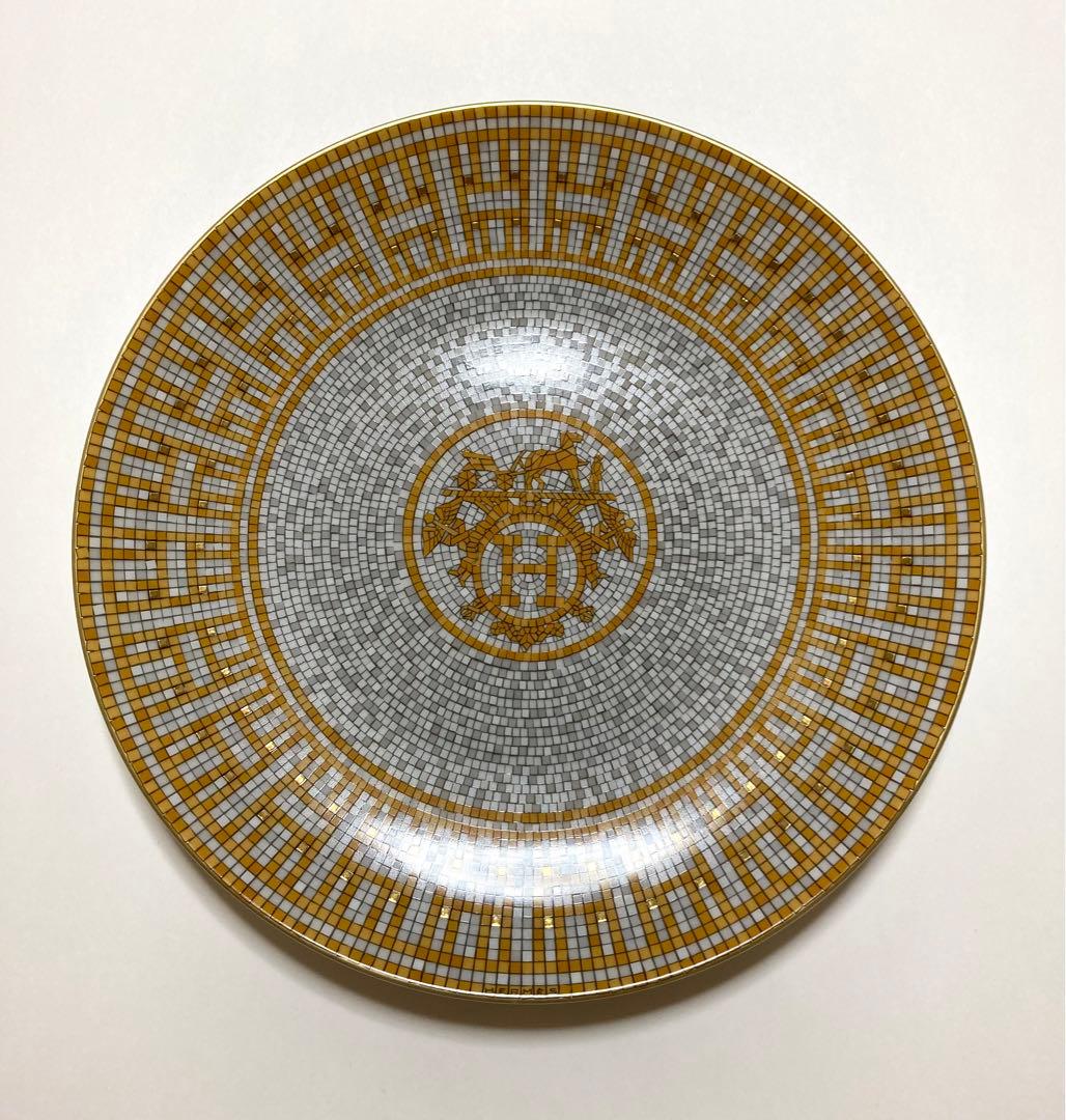 エルメス　HERMES モザイクヴァンキャトルゴールド　プレートお皿　食器　中皿