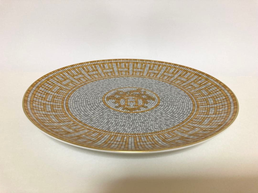 エルメス　HERMES モザイクヴァンキャトルゴールド　プレートお皿　食器　中皿