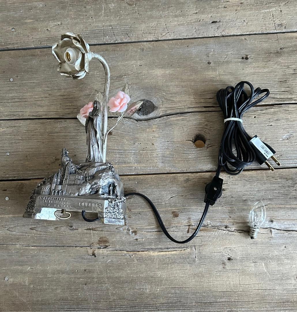 フランス　ルルドの泉　マリア　ランプ　オルゴール