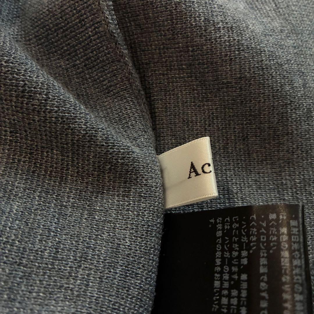 【美品】acka. ペムラム ニット トップス グレー エーシーケーエー