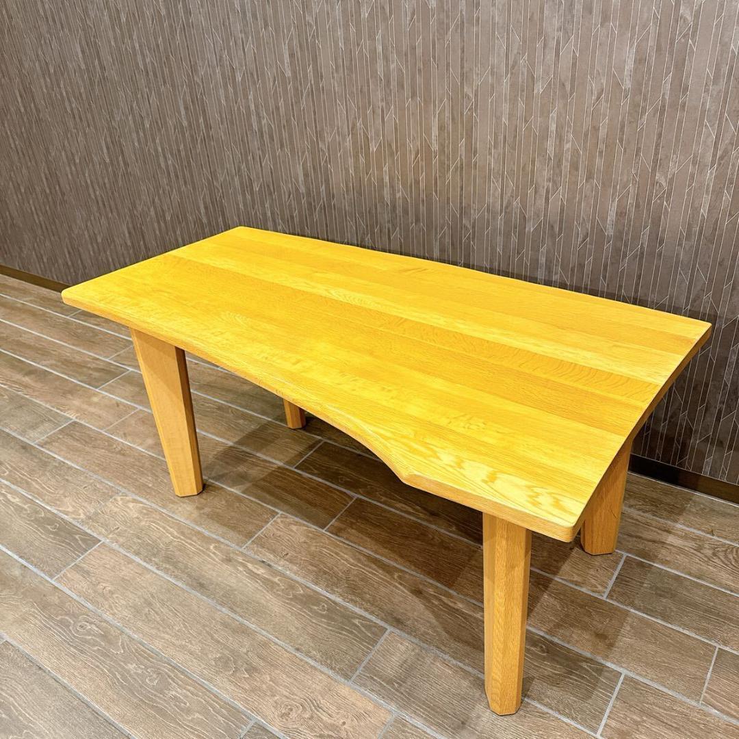 飛騨家具 イバタインテリア 天然木 ダイニングテーブル 無垢材 特注脚付 美品