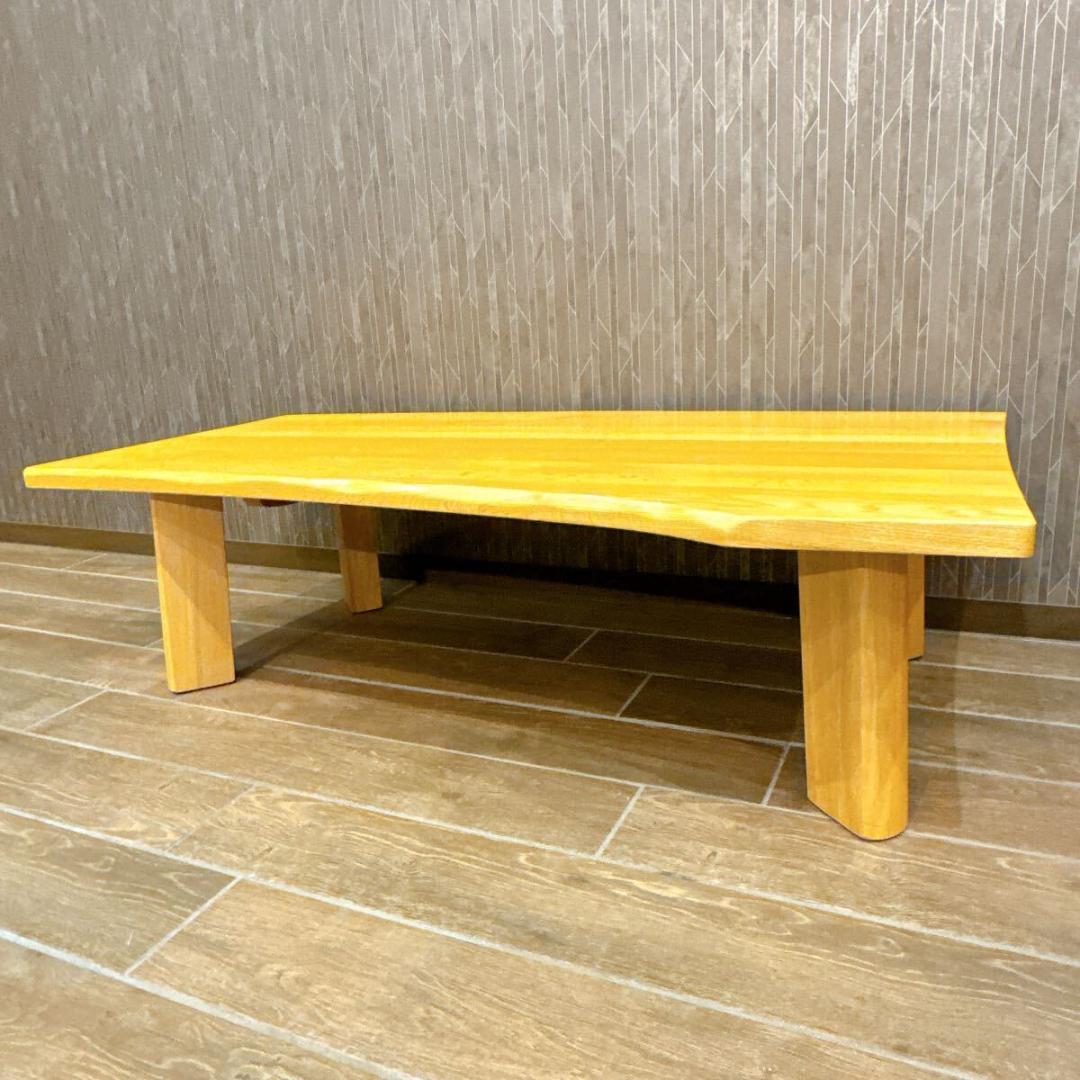 飛騨家具 イバタインテリア 天然木 ダイニングテーブル 無垢材 特注脚付 美品