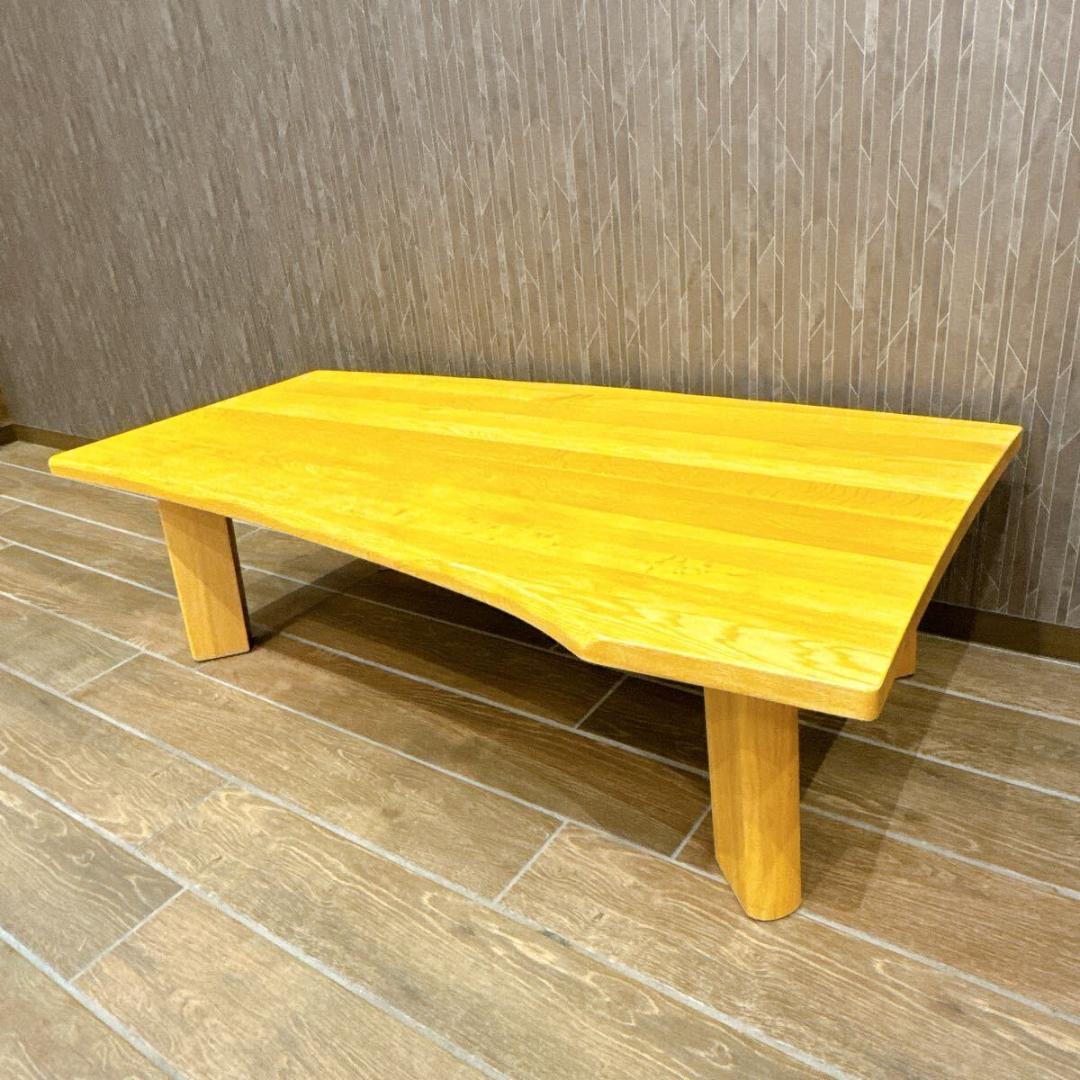 飛騨家具 イバタインテリア 天然木 ダイニングテーブル 無垢材 特注脚付 美品