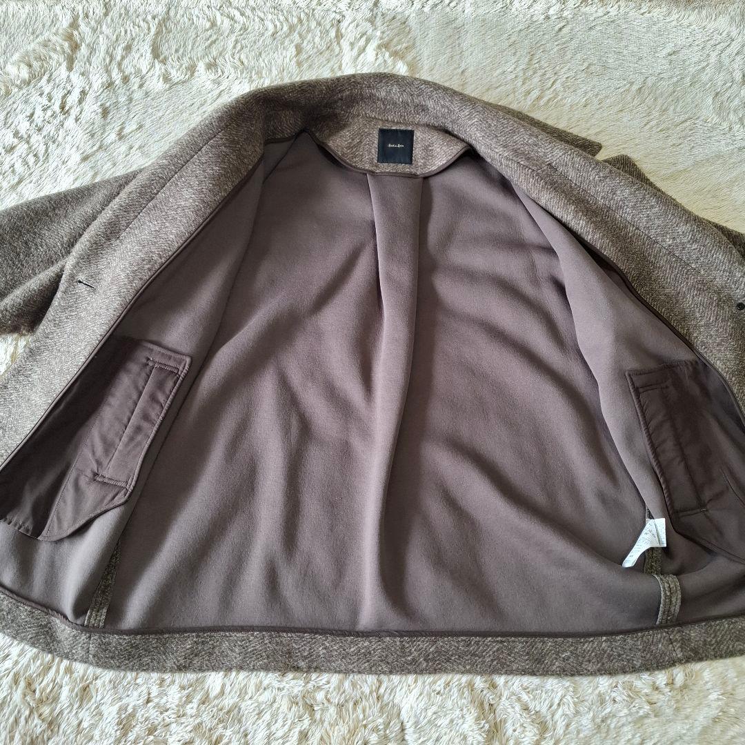 Spick and Span Wスライバーヘリンボーンミドルコート 38