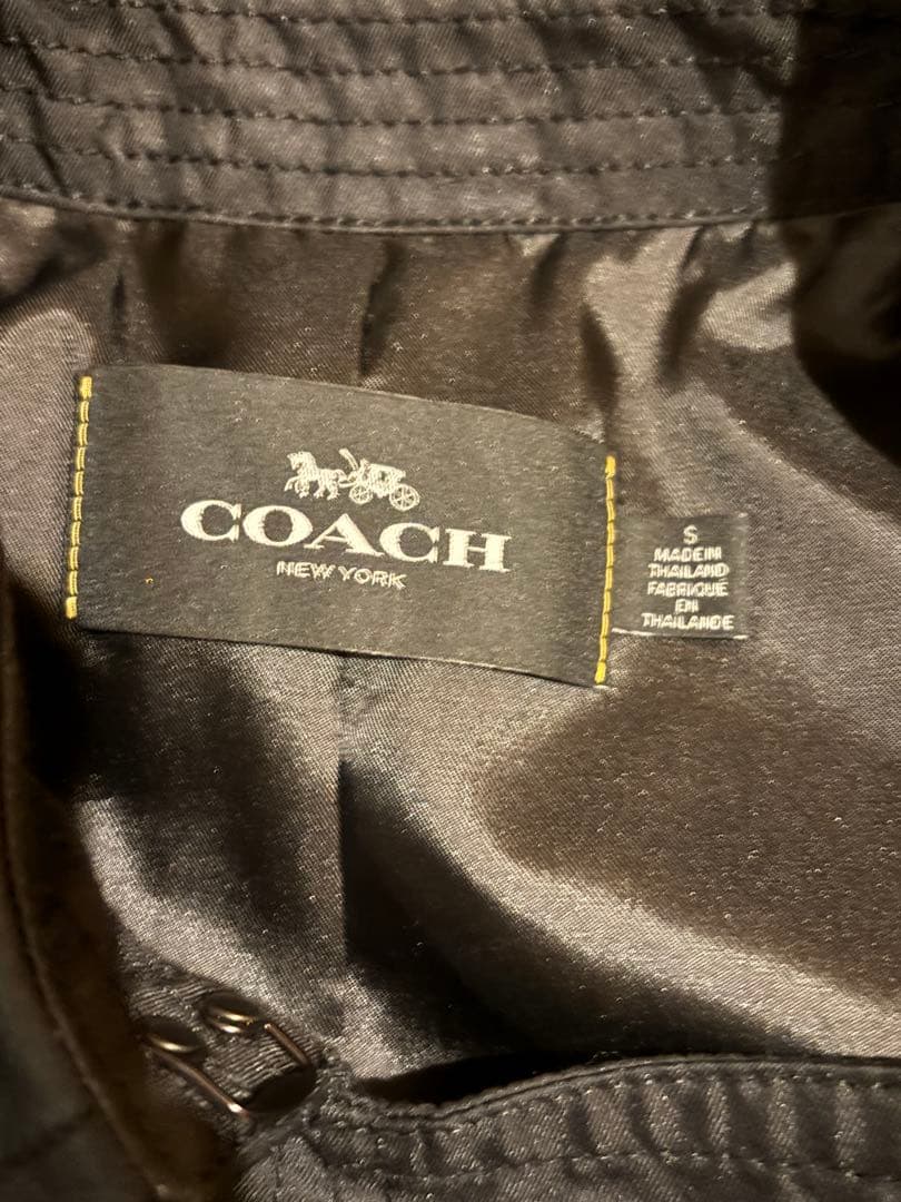 COACH ブラック トレンチコート　Sサイズ