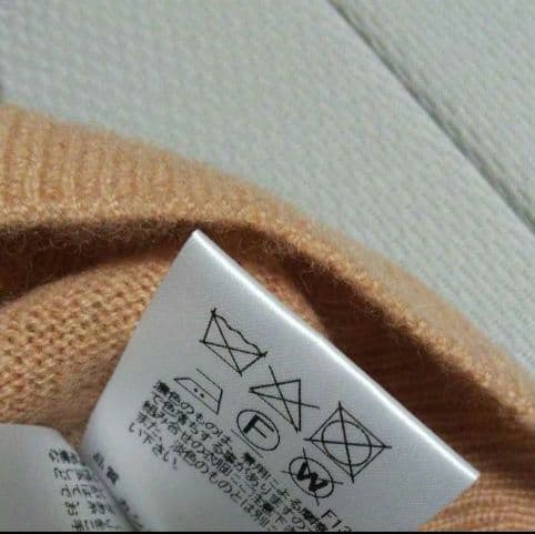 新品☆オンワード カシミヤ100%クルーネックセーターニット キャメル L