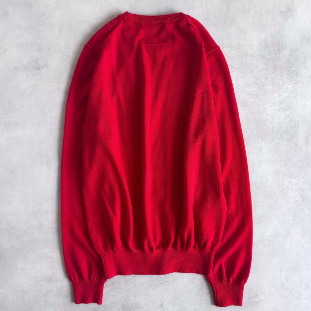 美品▲SLOANE スローン ウール クルーネック プルオーバー レッド 赤