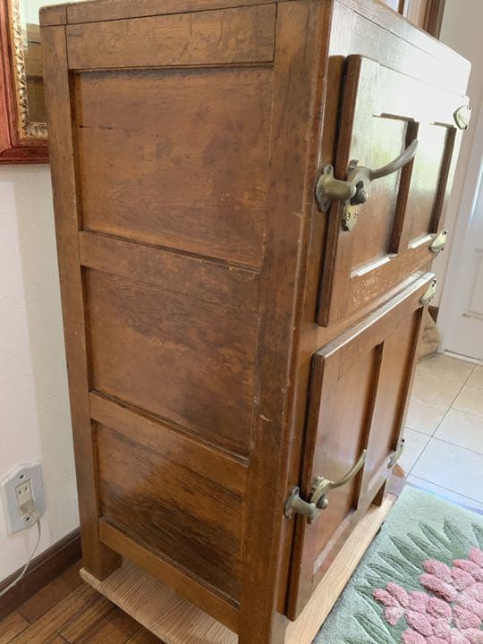 アンティーク氷冷蔵庫　キャビネット　ヴィンテージキャビネット