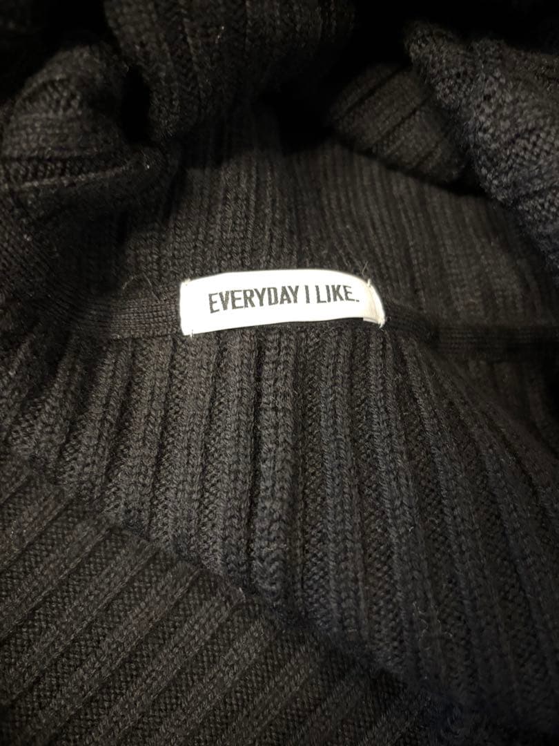 EVERYDAY I LIKE. Oversized rib ニット　ブラック