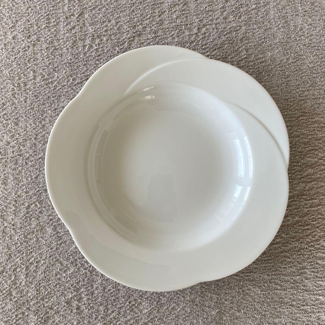 ヌボラホワイトNuvola white　スープ皿ディナー皿ペア
