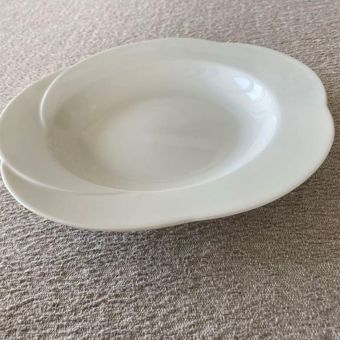 ヌボラホワイトNuvola white　スープ皿ディナー皿ペア