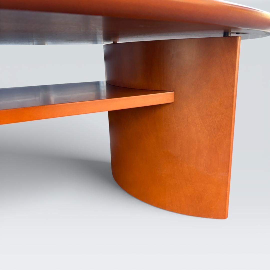 【高級】日本フクラ HUKLA リビングテーブル オーバル 木目 140cm