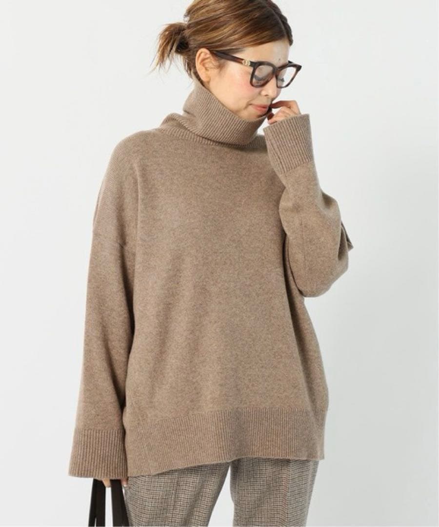 定価36300円 ドゥーズィエムクラス Ariesタートルネックニット ベージュ