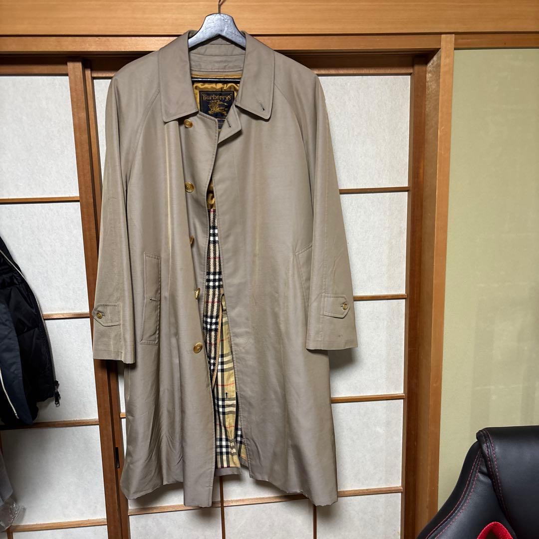 BURBERRYS ノバチェック ライナー付 ステンカラーコート カーキ