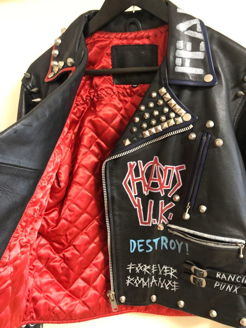 渋谷candy購入　スタッズダブルライダースジャケット