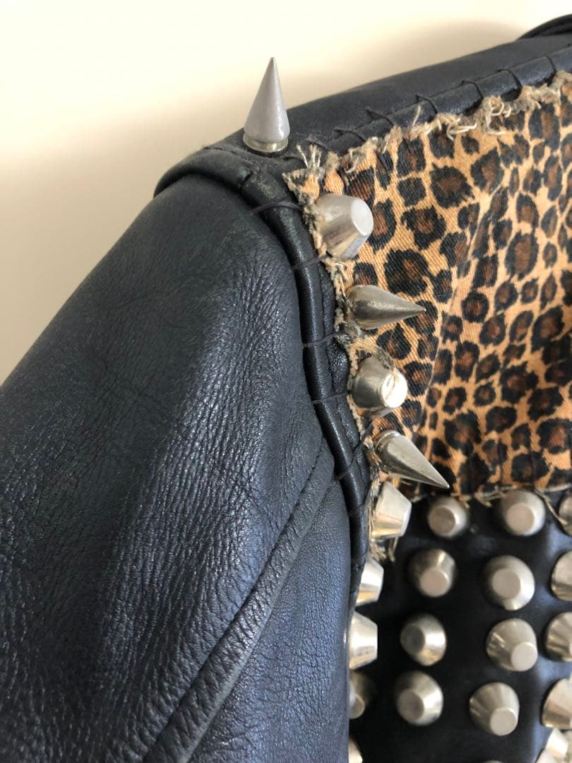 渋谷candy購入　スタッズダブルライダースジャケット