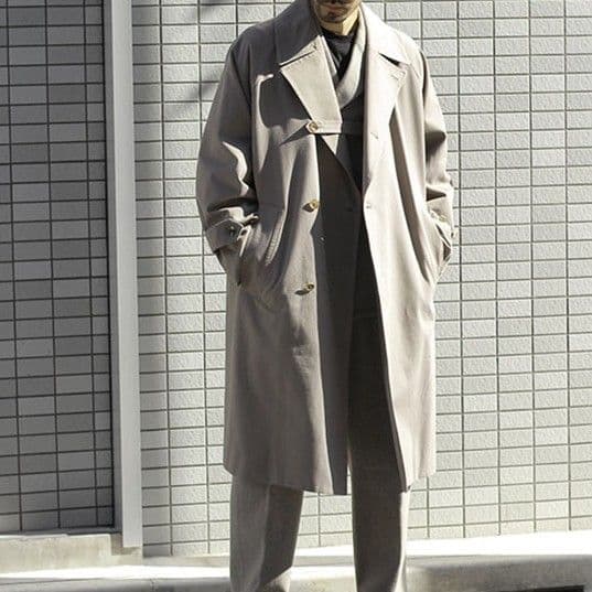 極美品 アルテリア 21 aw シャンブレー ギャバジンオーバーコート 3