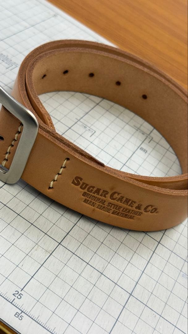 小物 SUGAR CANE GARRISON LEATHER BELT size32