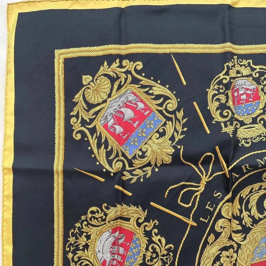 美品 エルメス カレ90 パリの紋章 シルク スカーフ 【中古】HERMES