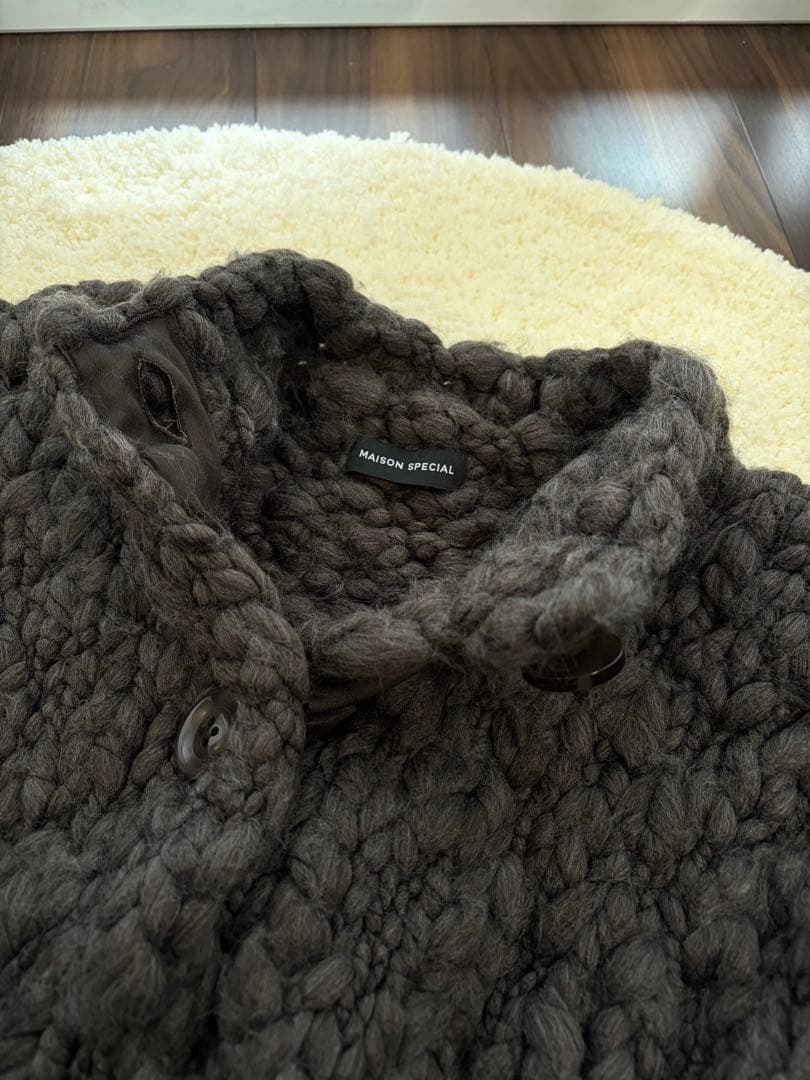 トップス maison special Hand Slub Knit Cardigan