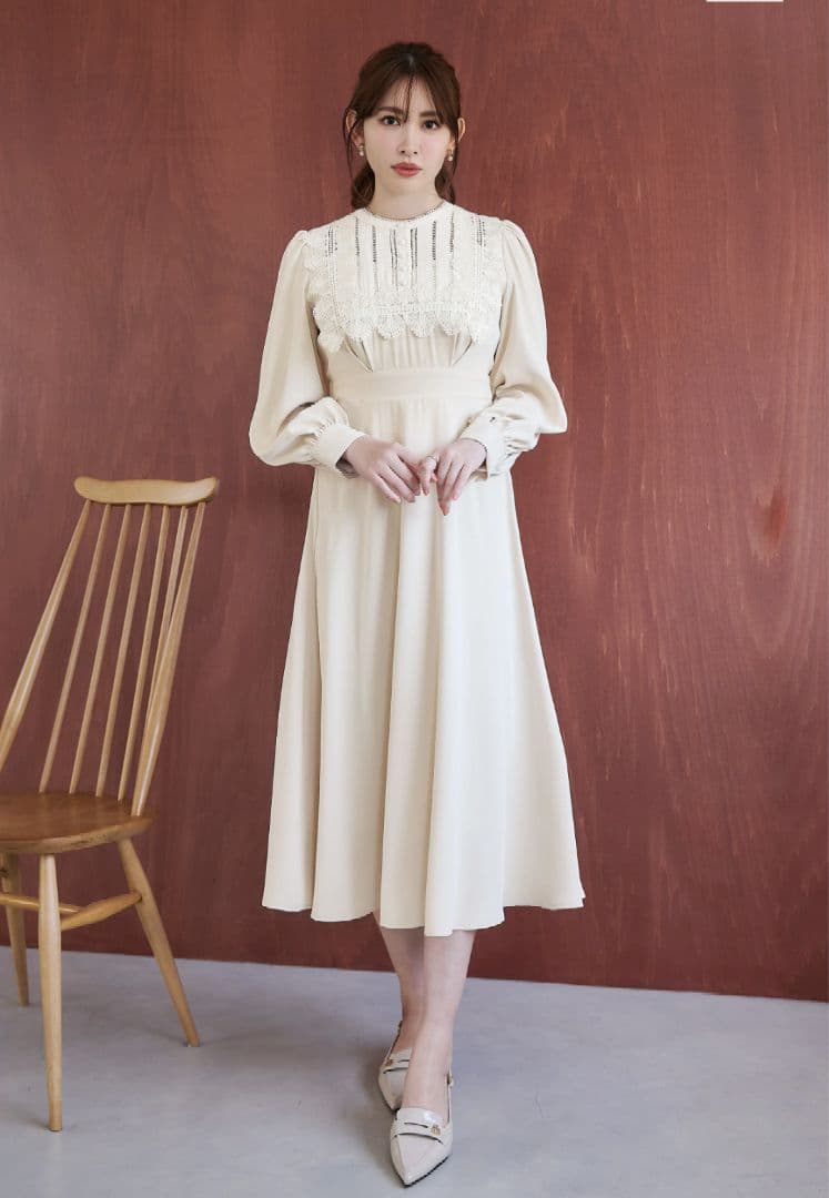 Ecru Sサイズ Herlipto Le Grand Midi Dress