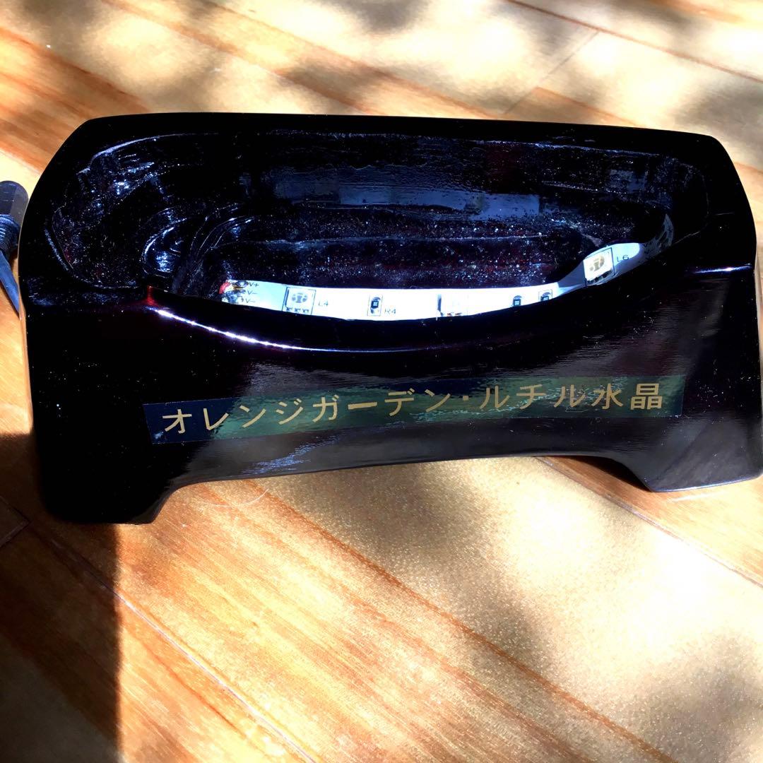 希少　個性強い　美しいガーデン赤茶色ルチルクォーツ　1.2キロ　置物　ライト付き