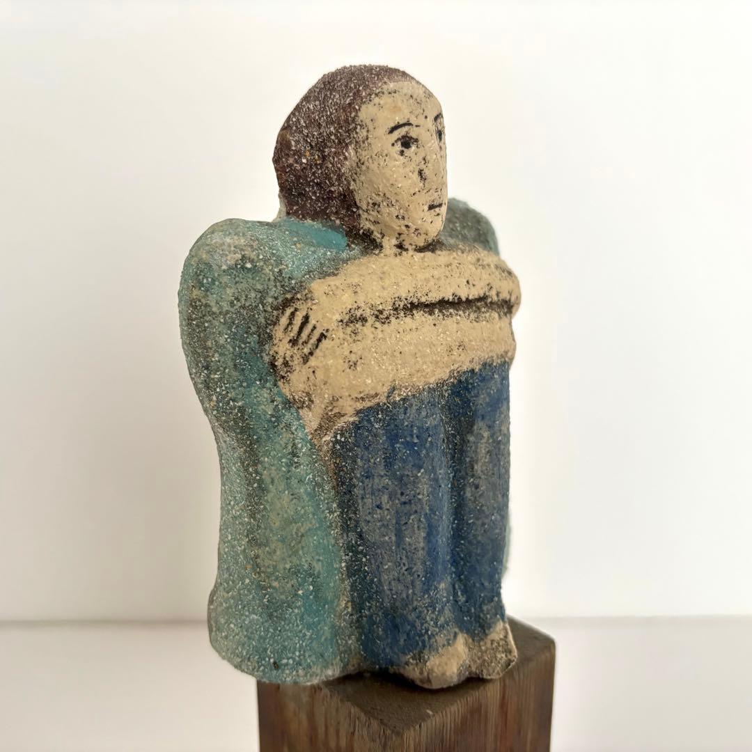 【1点もの】リサラーソン 座っている女性の彫刻 16cm 2000年