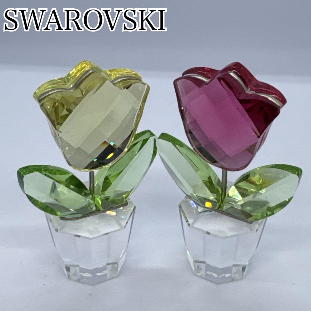 ✨箱付き✨SWAROVSKI チューリップクリスタルオブジェ